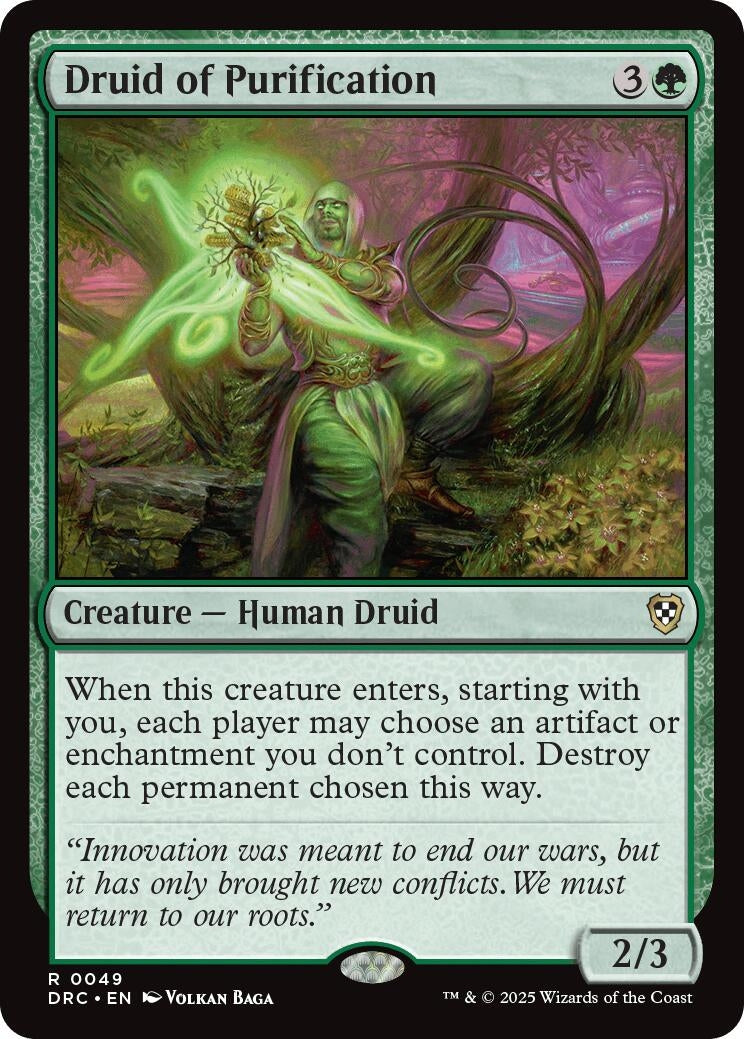Image for Druid of Purification (49) (DRC) - Magic: The Gathering