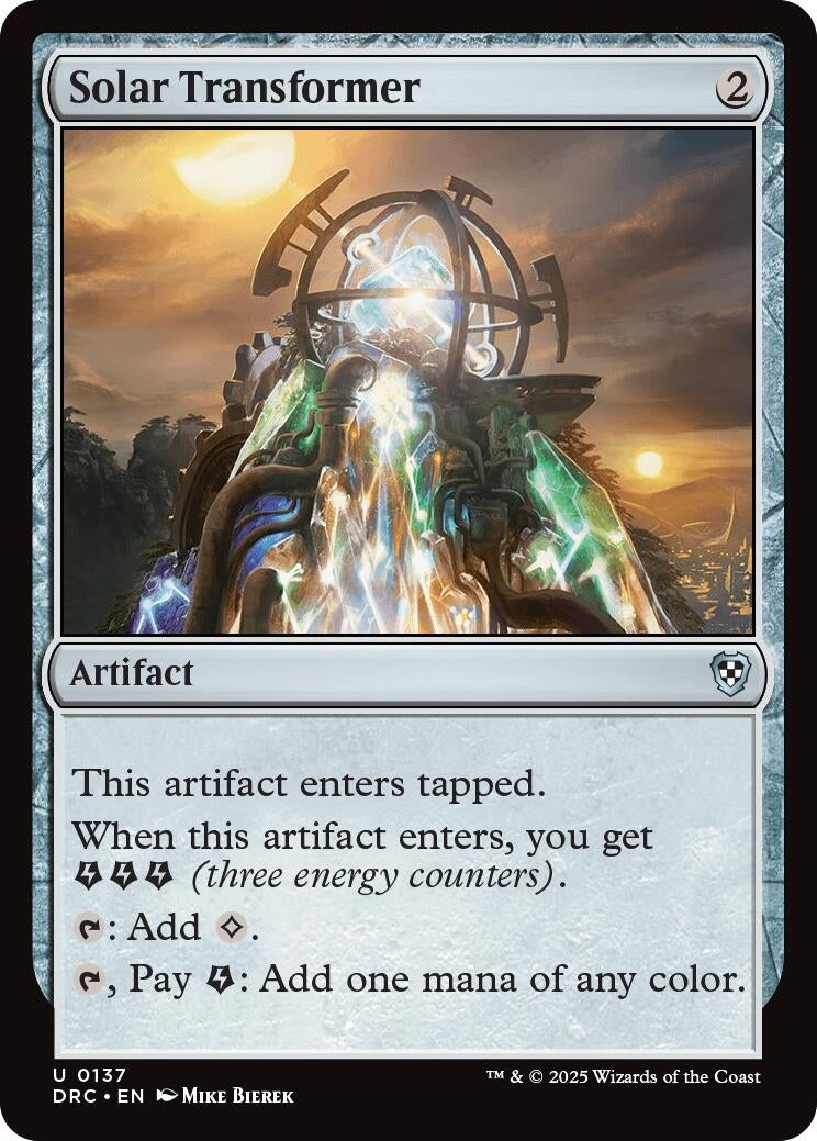 Image for Solar Transformer (137) (DRC) - Magic: The Gathering