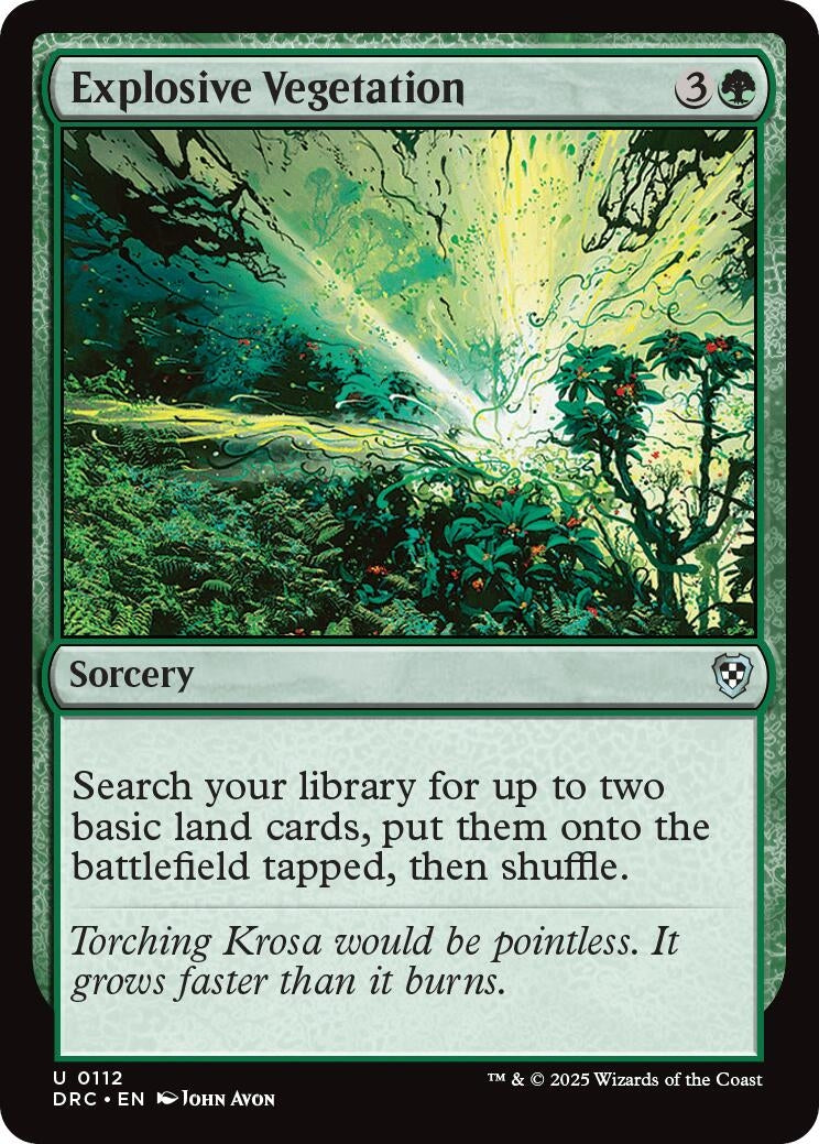 Image for Explosive Vegetation (112) (DRC) - Magic: The Gathering
