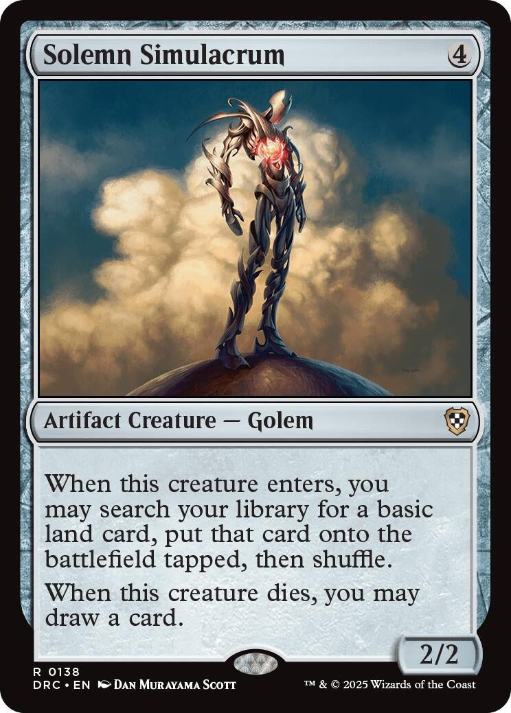 Image for Solemn Simulacrum (138) (DRC) - Magic: The Gathering