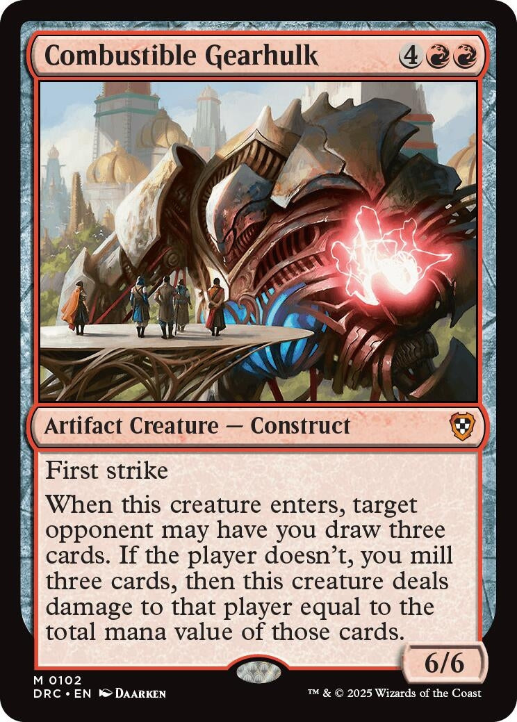 Image for Combustible Gearhulk (102) (DRC) - Magic: The Gathering