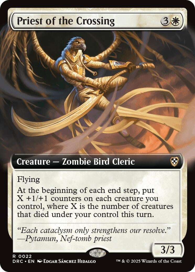 Image for Priest of the Crossing (Extended Art) (22) (DRC) - Magic: The Gathering