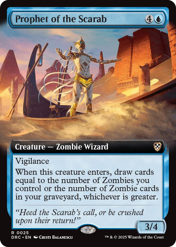 Image for Prophet of the Scarab (Extended Art) (25) (DRC) - Magic: The Gathering