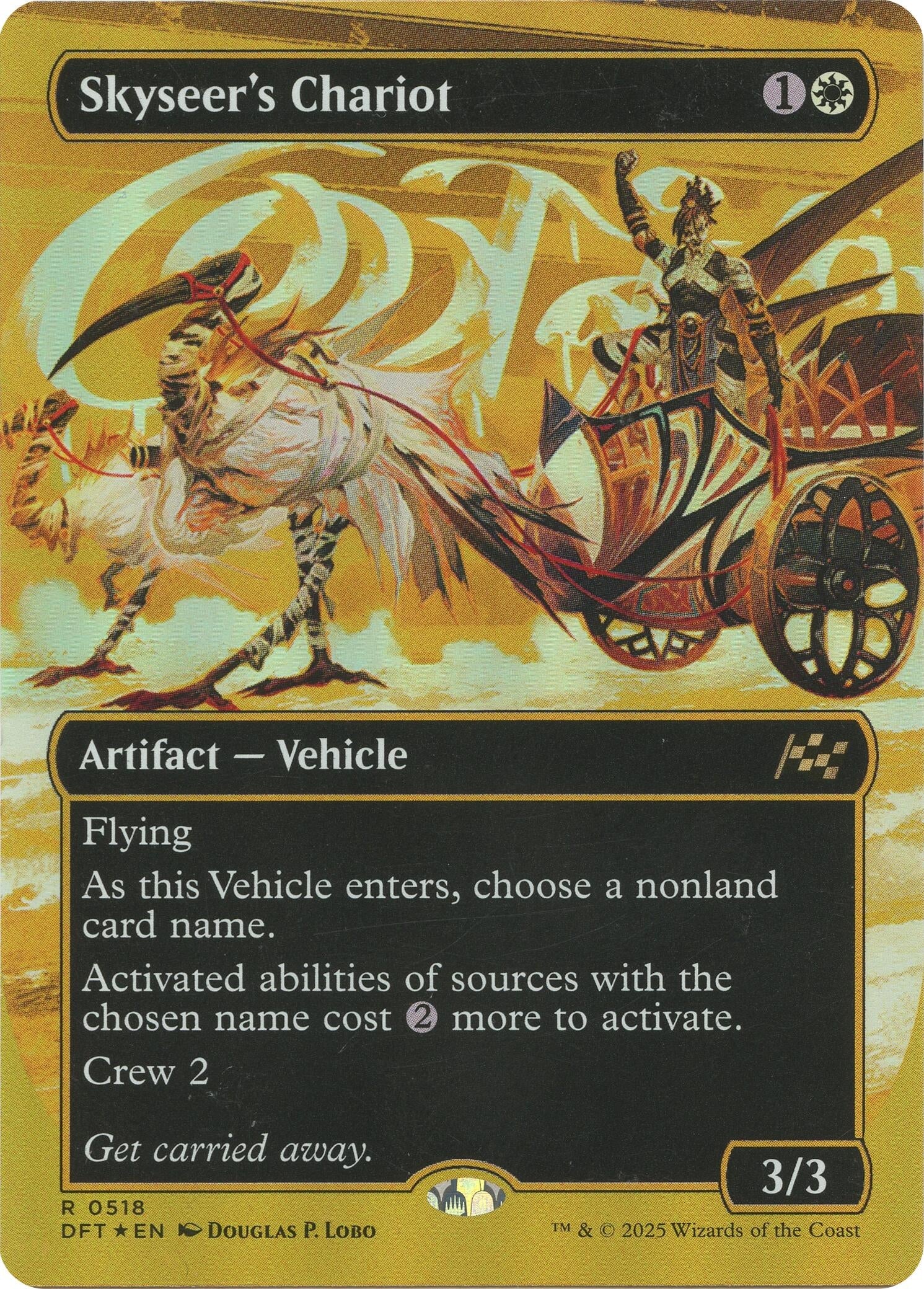 Image for Skyseer's Chariot (Borderless) (First-Place Foil) (518) (DFT) - Magic: The Gathering