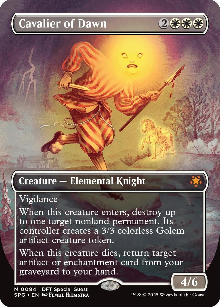 Image for Cavalier of Dawn (Borderless) (84) (SPG) - Magic: The Gathering