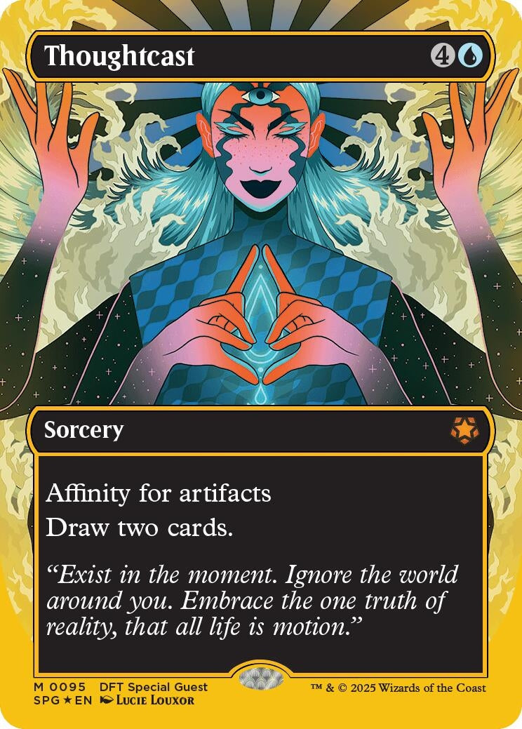 Image for Thoughtcast (Borderless) (First-Place Foil) (95) (SPG) - Magic: The Gathering