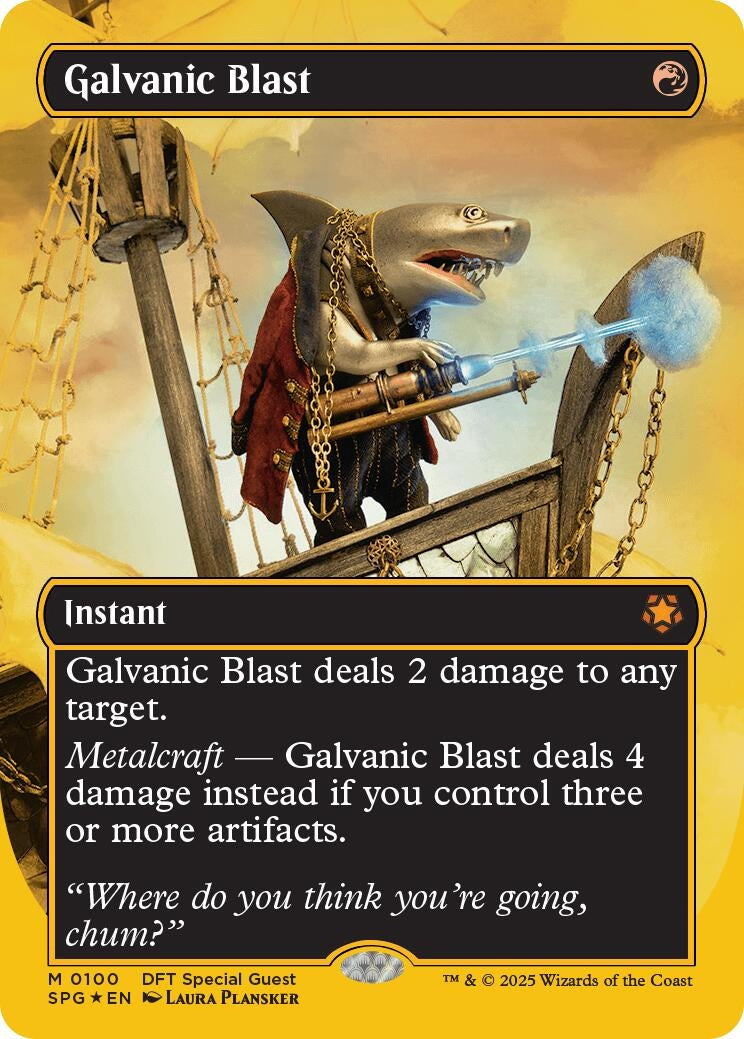Image for Galvanic Blast (Borderless) (First-Place Foil) (100) (SPG) - Magic: The Gathering