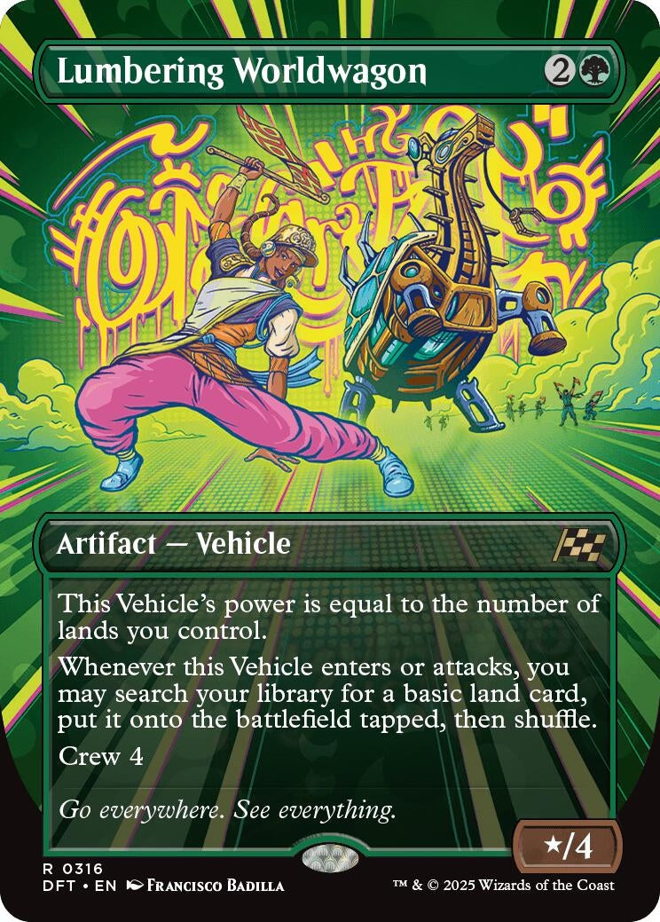 Image for Lumbering Worldwagon (Borderless) (316) (DFT) - Magic: The Gathering