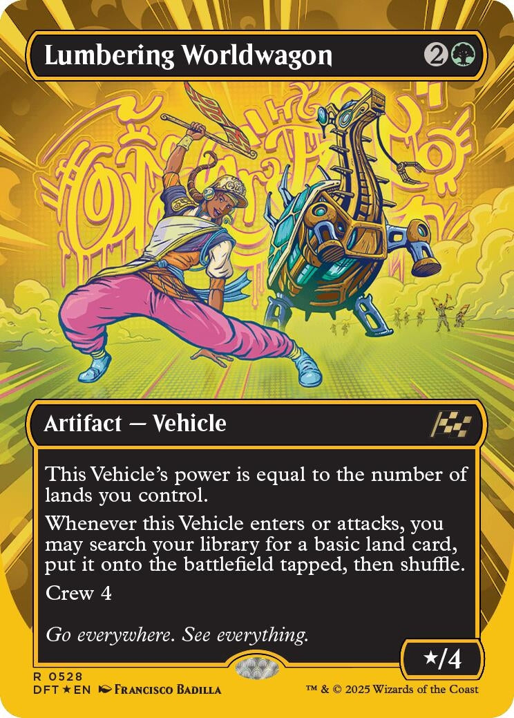 Image for Lumbering Worldwagon (Borderless) (First-Place Foil) (528) (DFT) - Magic: The Gathering