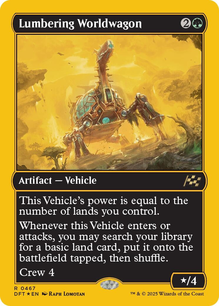 Image for Lumbering Worldwagon (First-Place Foil) (467) (DFT) - Magic: The Gathering