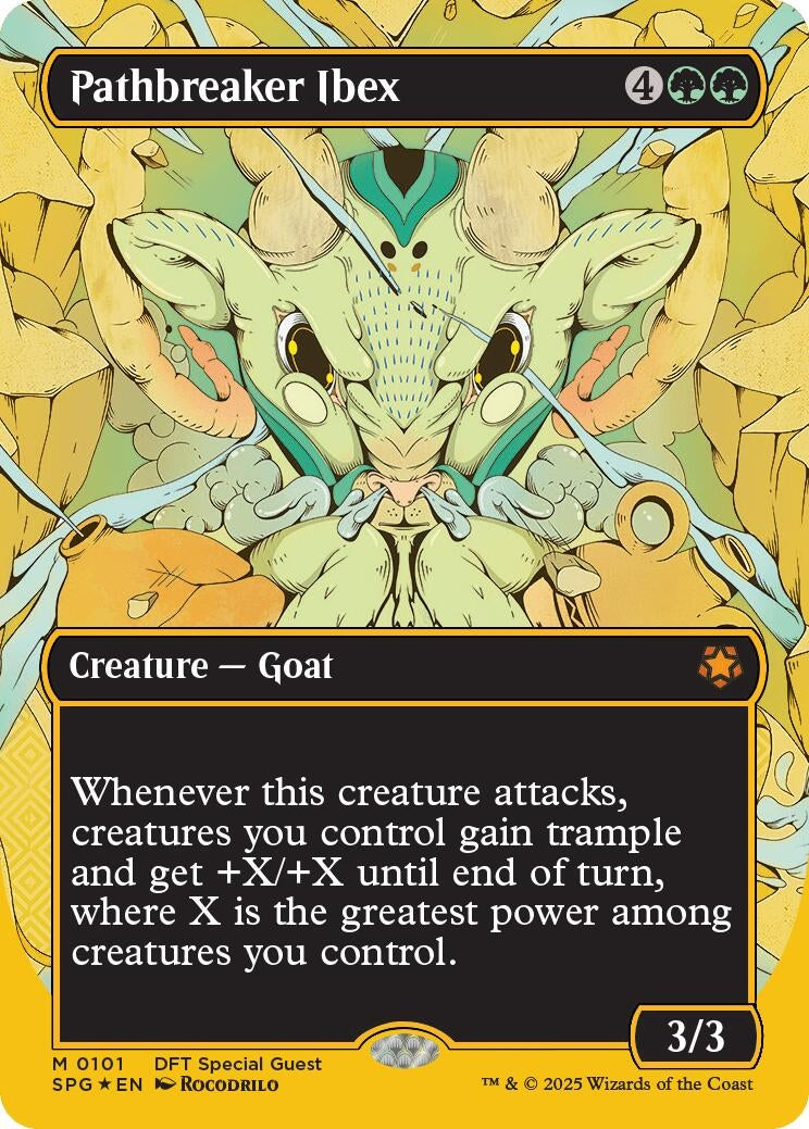 Image for Pathbreaker Ibex (Borderless) (First-Place Foil) (101) (SPG) - Magic: The Gathering
