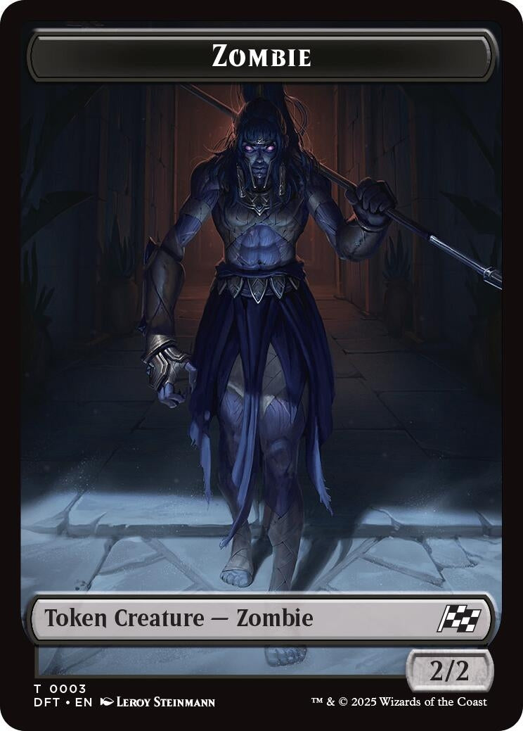 Image for Zombie (0003) // Pilot Double-Sided Token (3 // 1) (DFT) - Magic: The Gathering