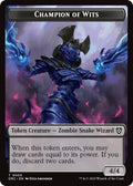 Image for Champion of Wits // Zombie (0003) Double-Sided Token (5 // 3) (DRC) - Magic: The Gathering