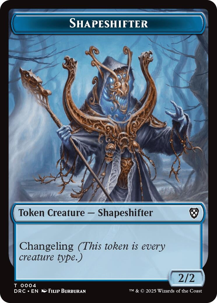 Image for Shapeshifter // Zombie (0003) Double-Sided Token (4 // 3) (DRC) - Magic: The Gathering