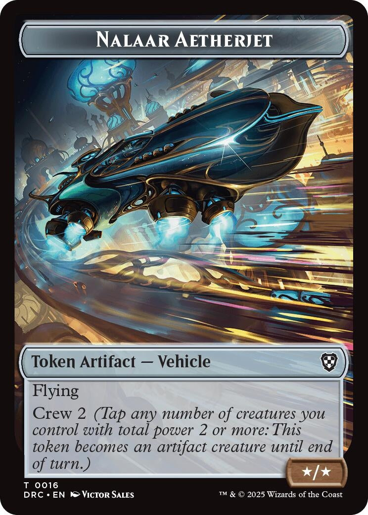 Image for Nalaar Aetherjet // Treasure Double-Sided Token (16 // 11) (DRC) - Magic: The Gathering