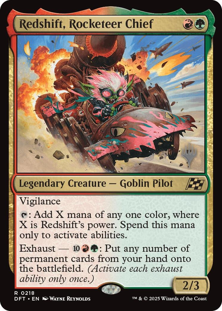 Image for Redshift, Rocketeer Chief (218) (PPDFT) - Magic: The Gathering