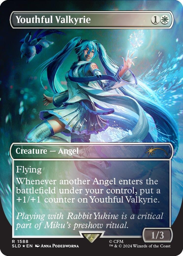 Image for Youthful Valkyrie (Rainbow Foil) (1588) (SLD) - Magic: The Gathering