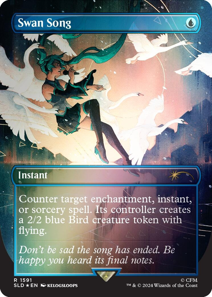 Image for Swan Song (1591) (Rainbow Foil) (1591) (SLD) - Magic: The Gathering