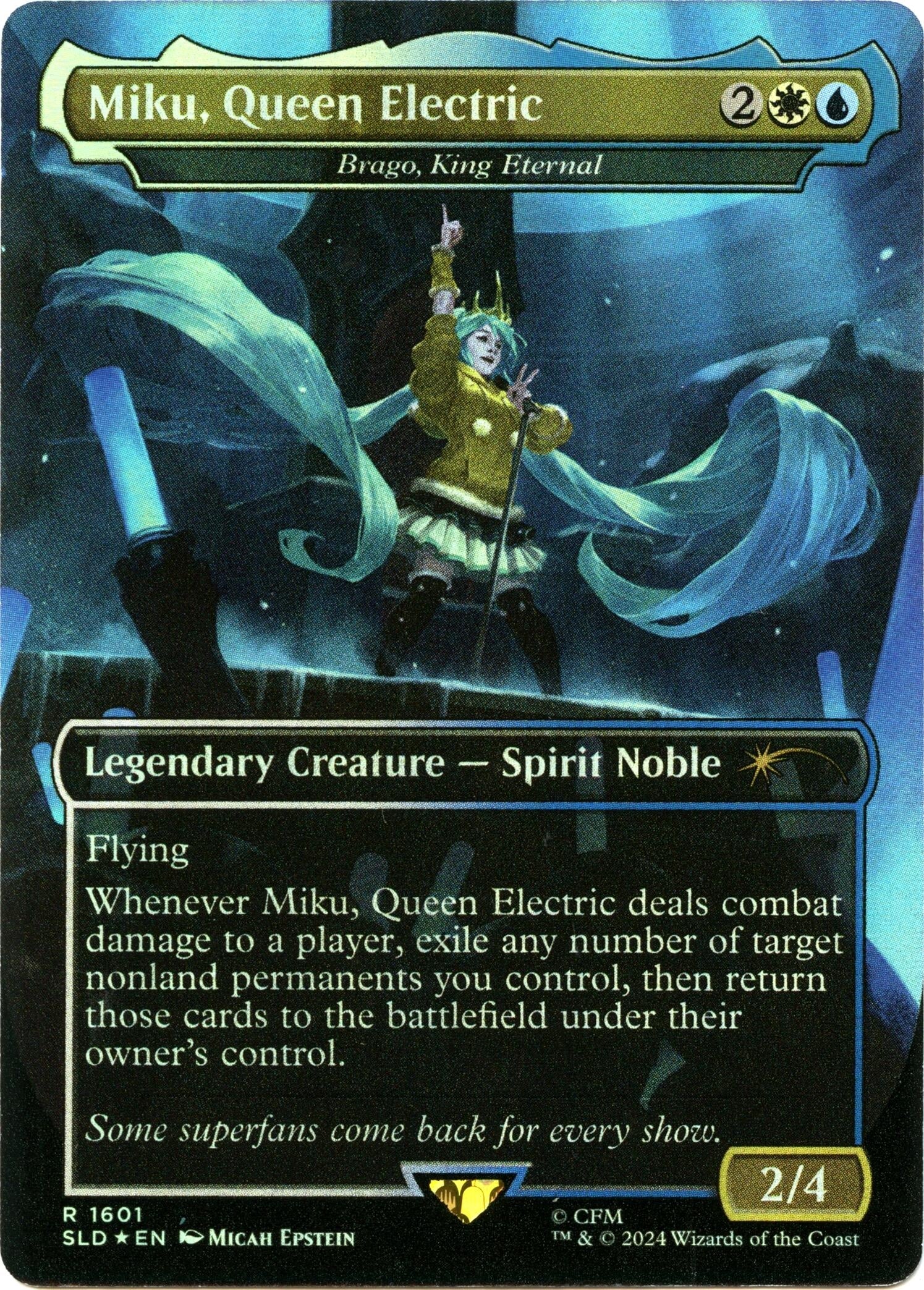 Image for Miku, Queen Electric - Brago, King Eternal (Rainbow Foil) (1601) (SLD) - Magic: The Gathering