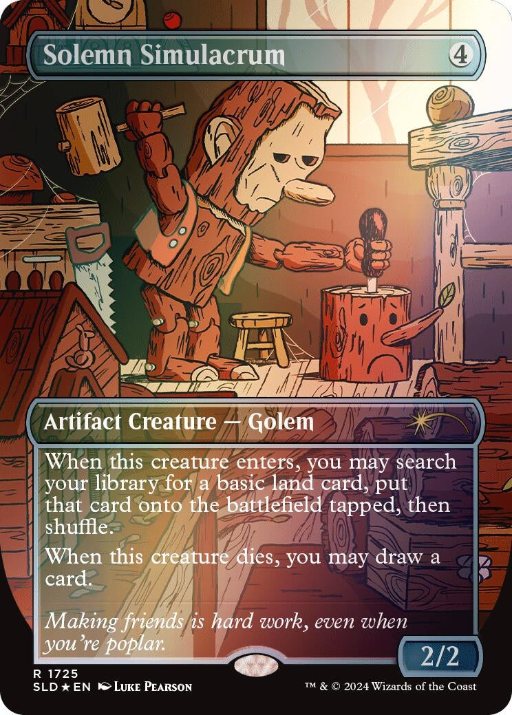 Image for Solemn Simulacrum (1725) (Rainbow Foil) (1725) (SLD) - Magic: The Gathering