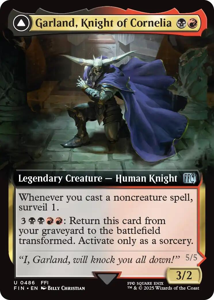 Image for Garland, Knight of Cornelia (Extended Art) (486) (FIN) - Magic: The Gathering