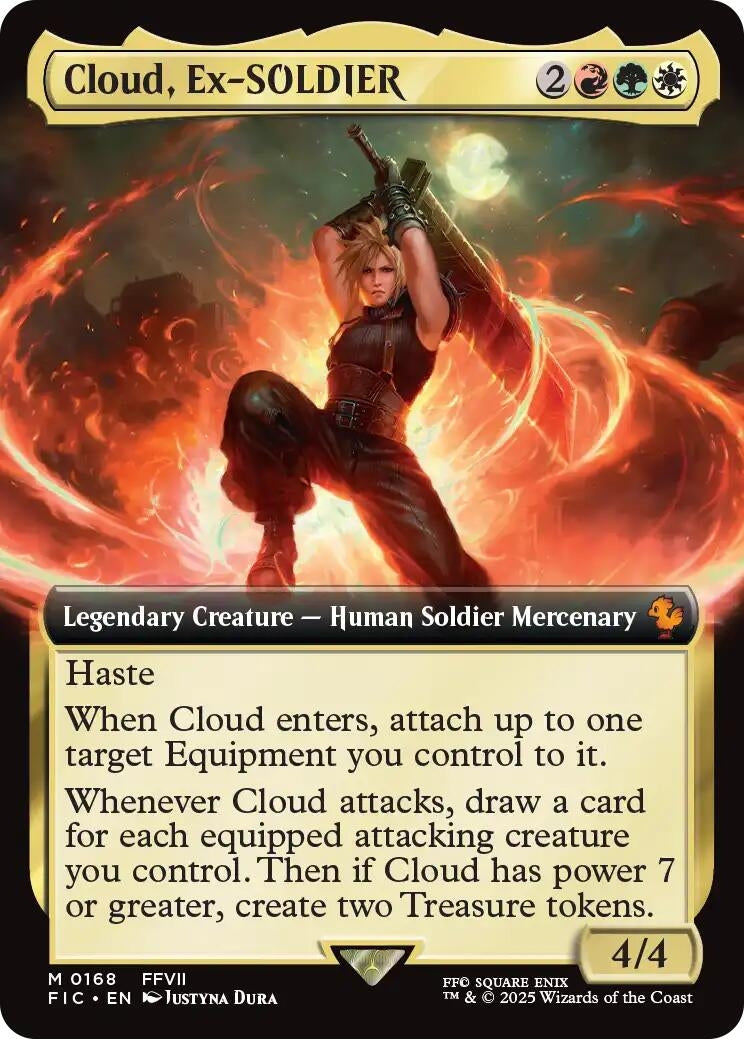Image for Cloud, Ex-SOLDIER (Extended Art) (168) (FIC) - Magic: The Gathering