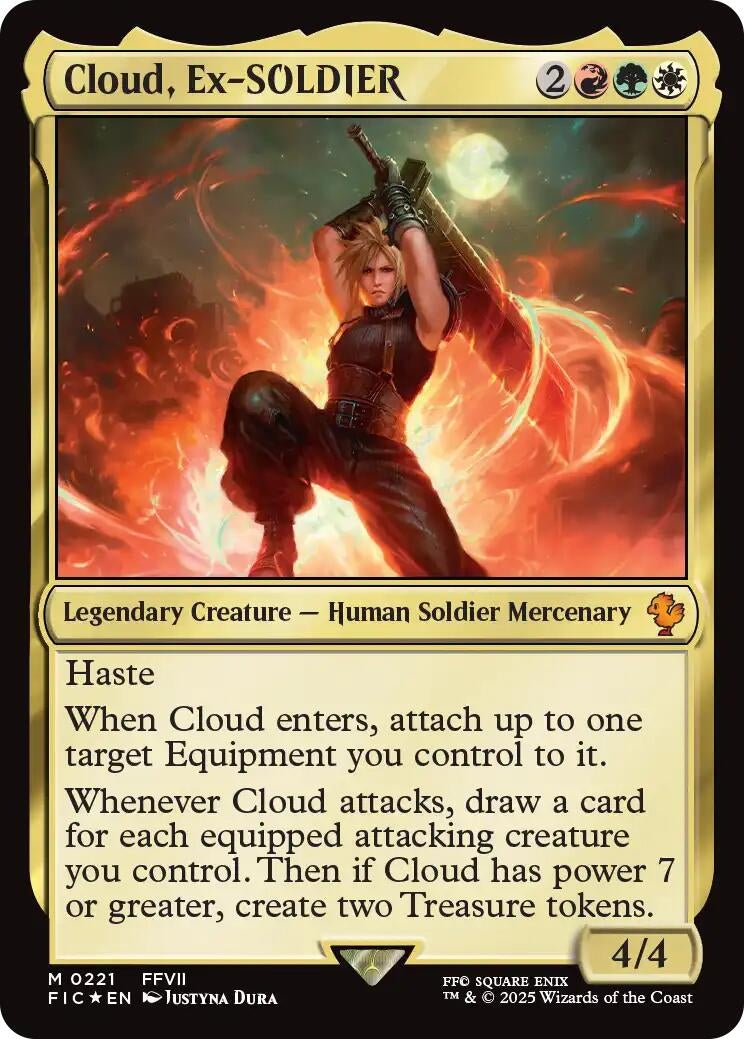 Image for Cloud, Ex-SOLDIER (Surge Foil) (221) (FIC) - Magic: The Gathering