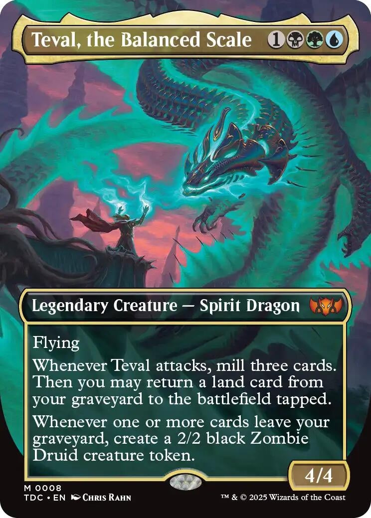 Image for Teval, the Balanced Scale (Borderless) (8) (TDC) - Magic: The Gathering