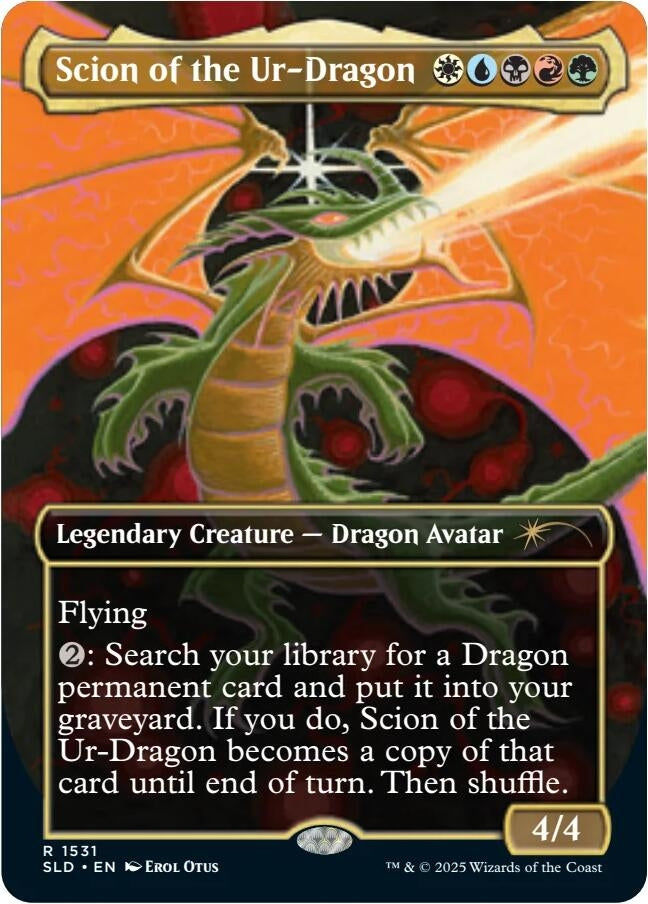 Image for Scion of the Ur-Dragon (Rainbow Foil) (1531) (SLD) - Magic: The Gathering