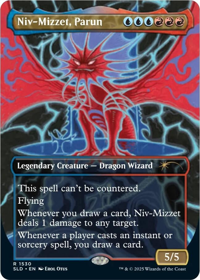 Image for Niv-Mizzet, Parun (Rainbow Foil) (1530) (SLD) - Magic: The Gathering