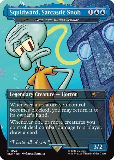 Image for Squidward, Sarcastic Snob - Grazilaxx, Illithid Scholar (1928) (SLD) - Magic: The Gathering