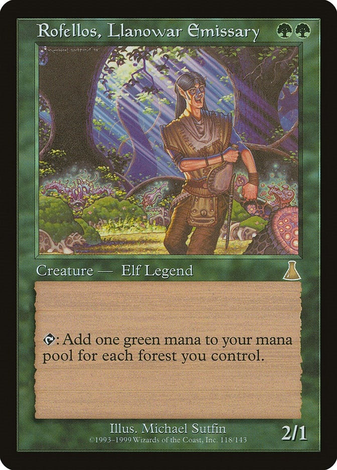 Image for Rofellos, Llanowar Emissary (118) (UDS) - Magic: The Gathering