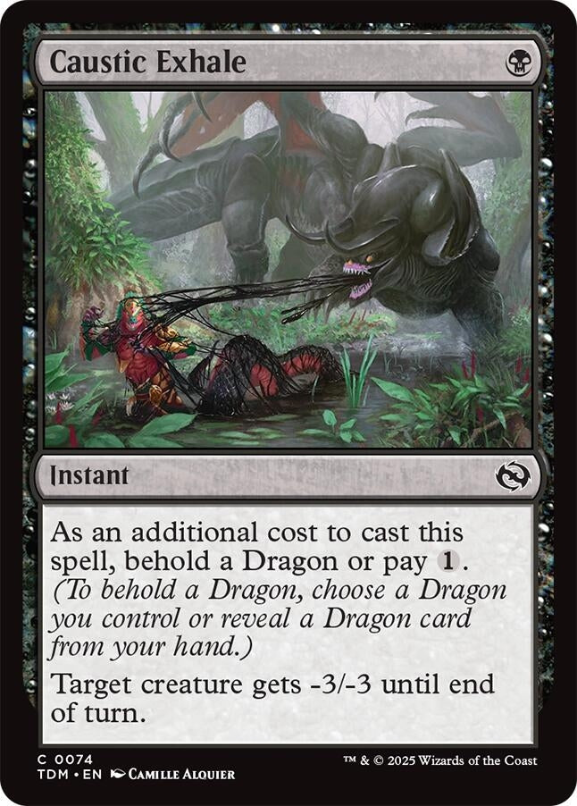 Image for Caustic Exhale (74) (TDM) - Magic: The Gathering
