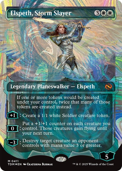 Elspeth, Storm Slayer (Showcase) (Halo Foil) (411) (TDM)