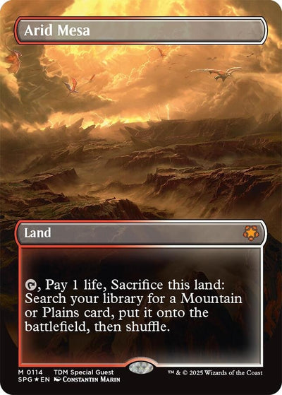 Arid Mesa (Borderless) (Dragonscale Foil) (114) (SPG)
