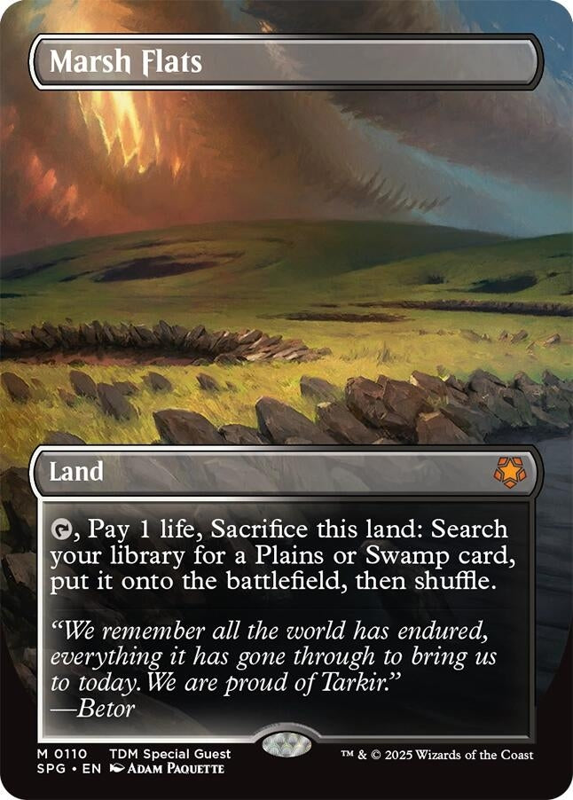 Image for Marsh Flats (Borderless) (110) (SPG) - Magic: The Gathering