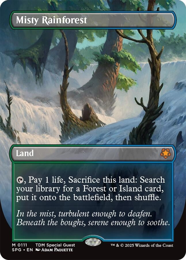 Image for Misty Rainforest (Borderless) (111) (SPG) - Magic: The Gathering