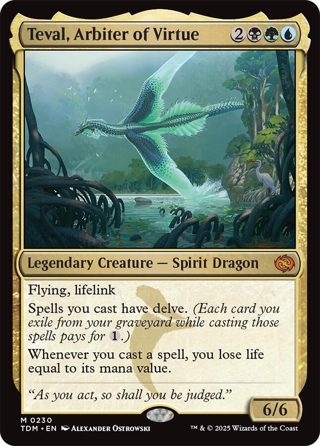 Image for Teval, Arbiter of Virtue (230) (TDM) - Magic: The Gathering