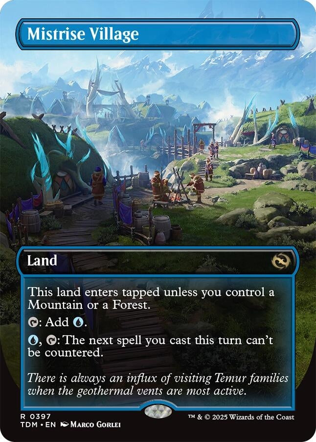 Image for Mistrise Village (Borderless) (397) (TDM) - Magic: The Gathering