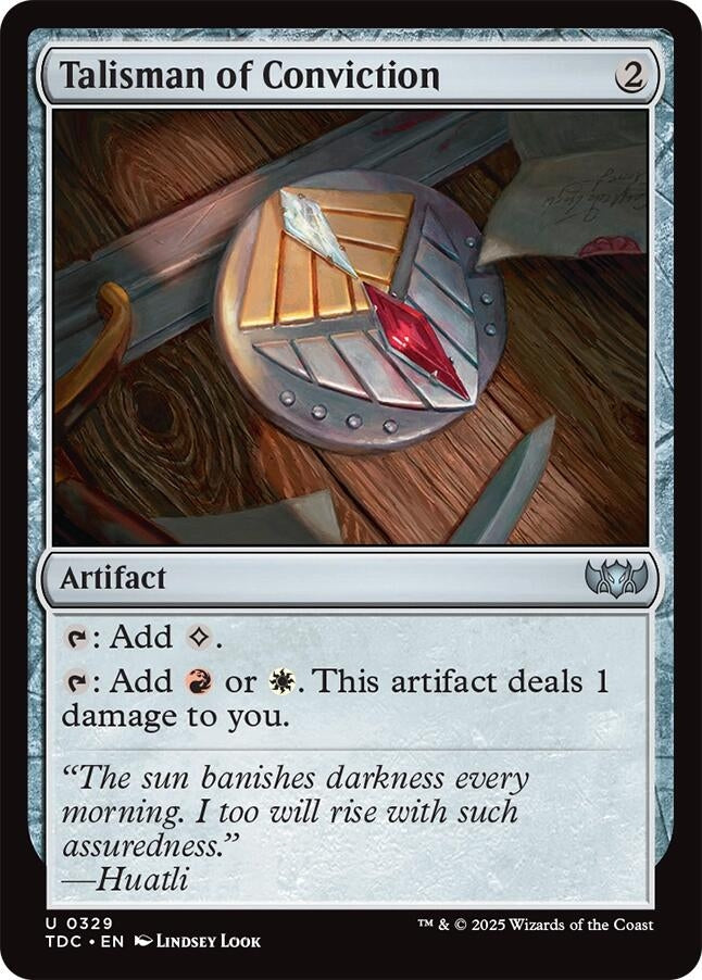 Image for Talisman of Conviction (329) (TDC) - Magic: The Gathering