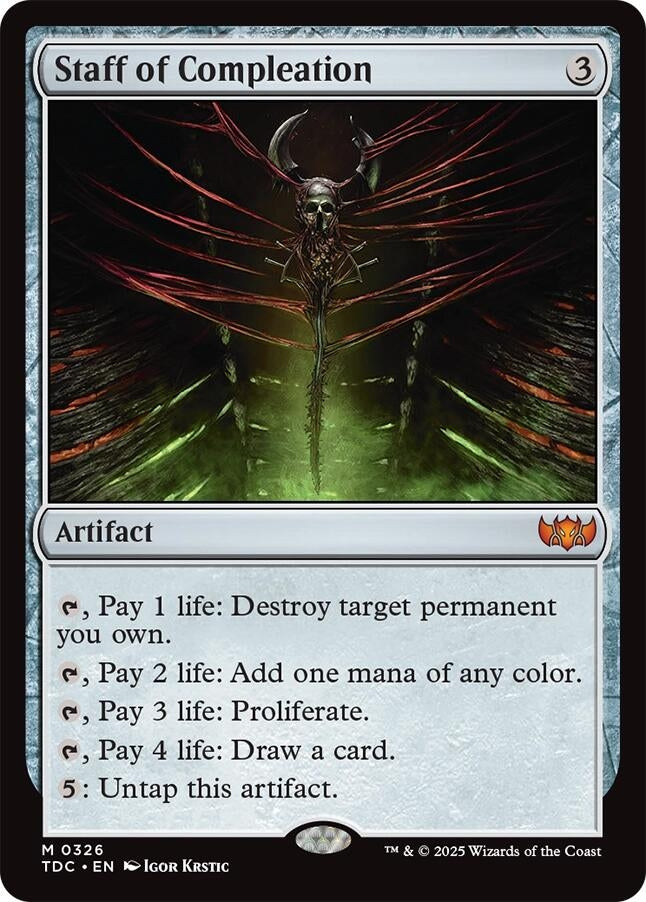 Image for Staff of Compleation (326) (TDC) - Magic: The Gathering