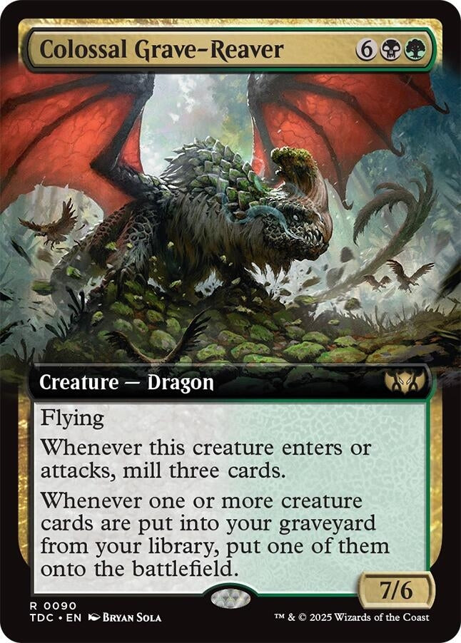 Image for Colossal Grave-Reaver (Extended Art) (90) (TDC) - Magic: The Gathering