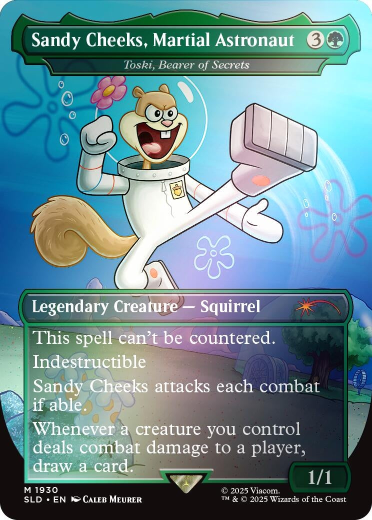 Image for Sandy Cheeks, Martial Astronaut - Toski, Bearer of Secrets (Rainbow Foil) (1930) (SLD) - Magic: The Gathering