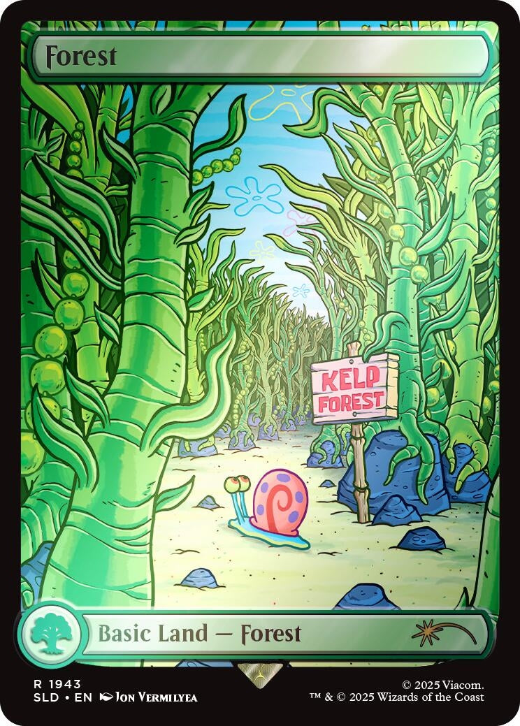 Image for Forest (1943) (Rainbow Foil) (1943) (SLD) - Magic: The Gathering