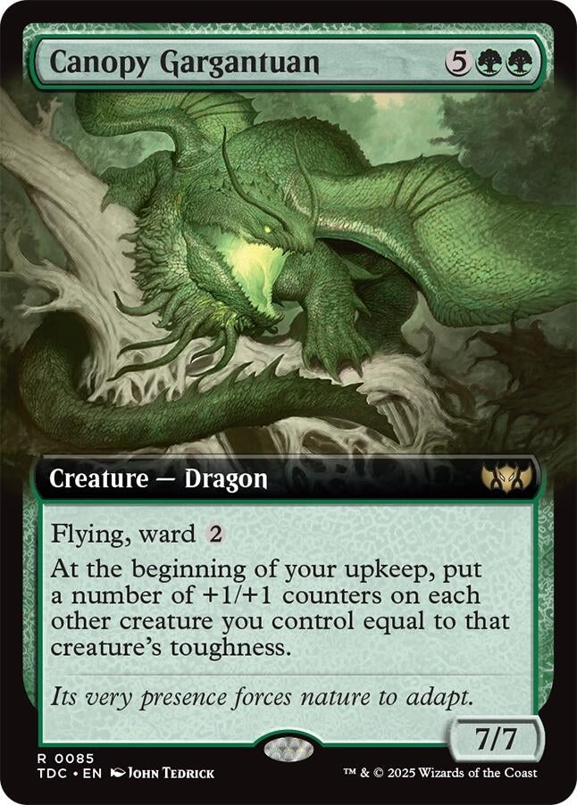 Image for Canopy Gargantuan (Extended Art) (85) (TDC) - Magic: The Gathering