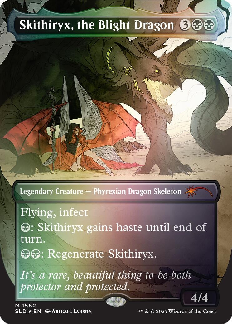 Image for Skithiryx, the Blight Dragon (Rainbow Foil) (1562) (SLD) - Magic: The Gathering
