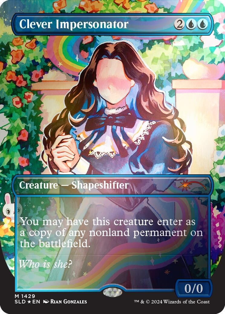 Image for Clever Impersonator (Rainbow Foil) (1429) (SLD) - Magic: The Gathering