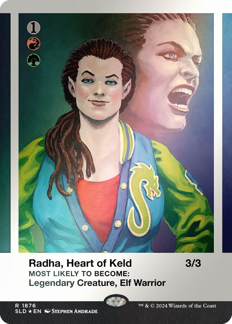 Image for Radha, Heart of Keld (Rainbow Foil) (1876) (SLD) - Magic: The Gathering