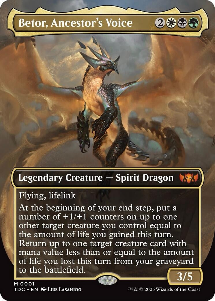 Image for Betor, Ancestor's Voice (Borderless) (1) (TDC) - Magic: The Gathering