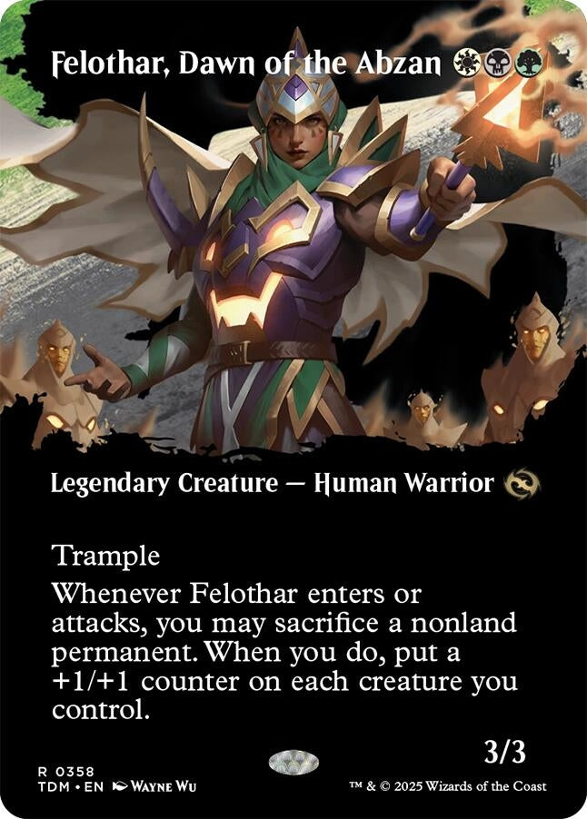 Image for Felothar, Dawn of the Abzan (Borderless) (358) (TDM) - Magic: The Gathering